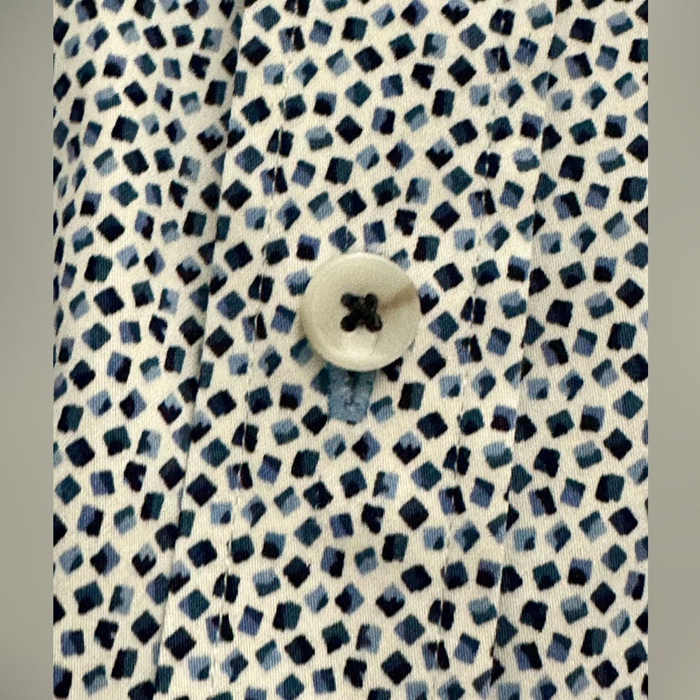 Robert Graham White and Navy Microdot Dress Shirt - Picture 11 of 14